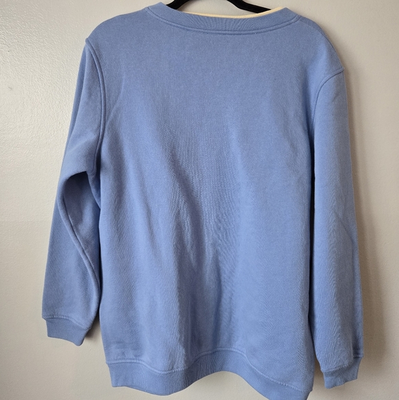 Vintage Y2K Baxter & Wells Blue Embroidered Cardigan Sweatshirt Cottagecore - Picture 4 of 6